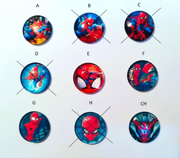 Záchytný klip na 2 sluchadla Spiderman