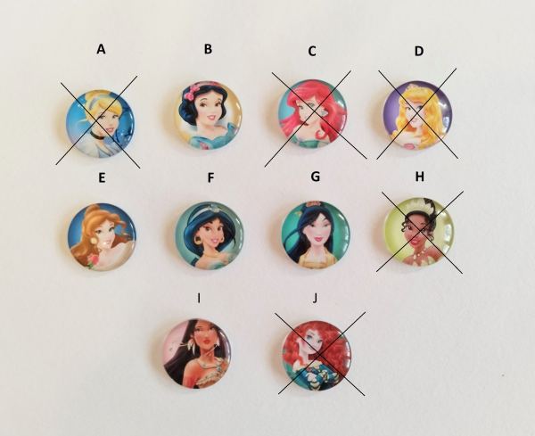 Záchytný klip na 2 sluchadla Disney princezny